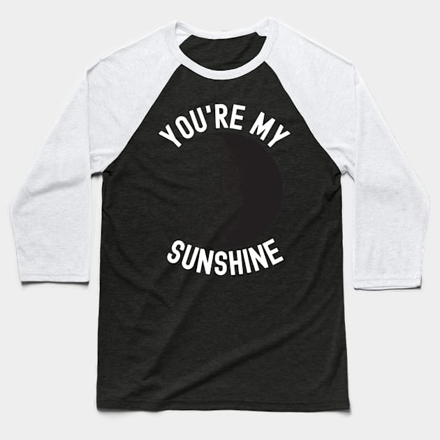 Slightly Wrong Sunshine Moon Baseball T-Shirt by waltzart